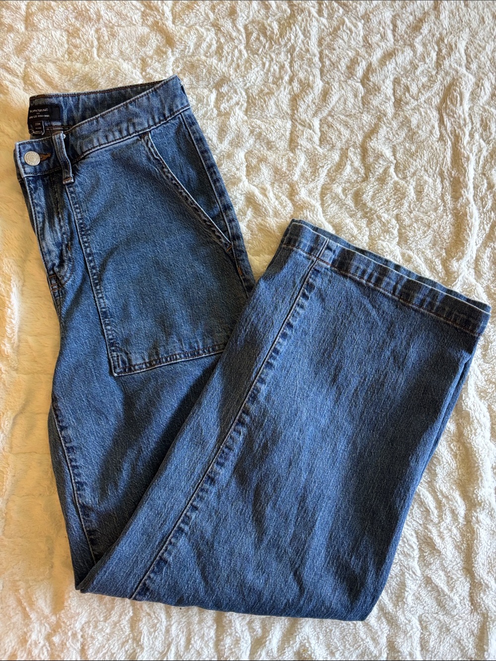 Banana Republic Petite High-Rise Wide Leg Jeans